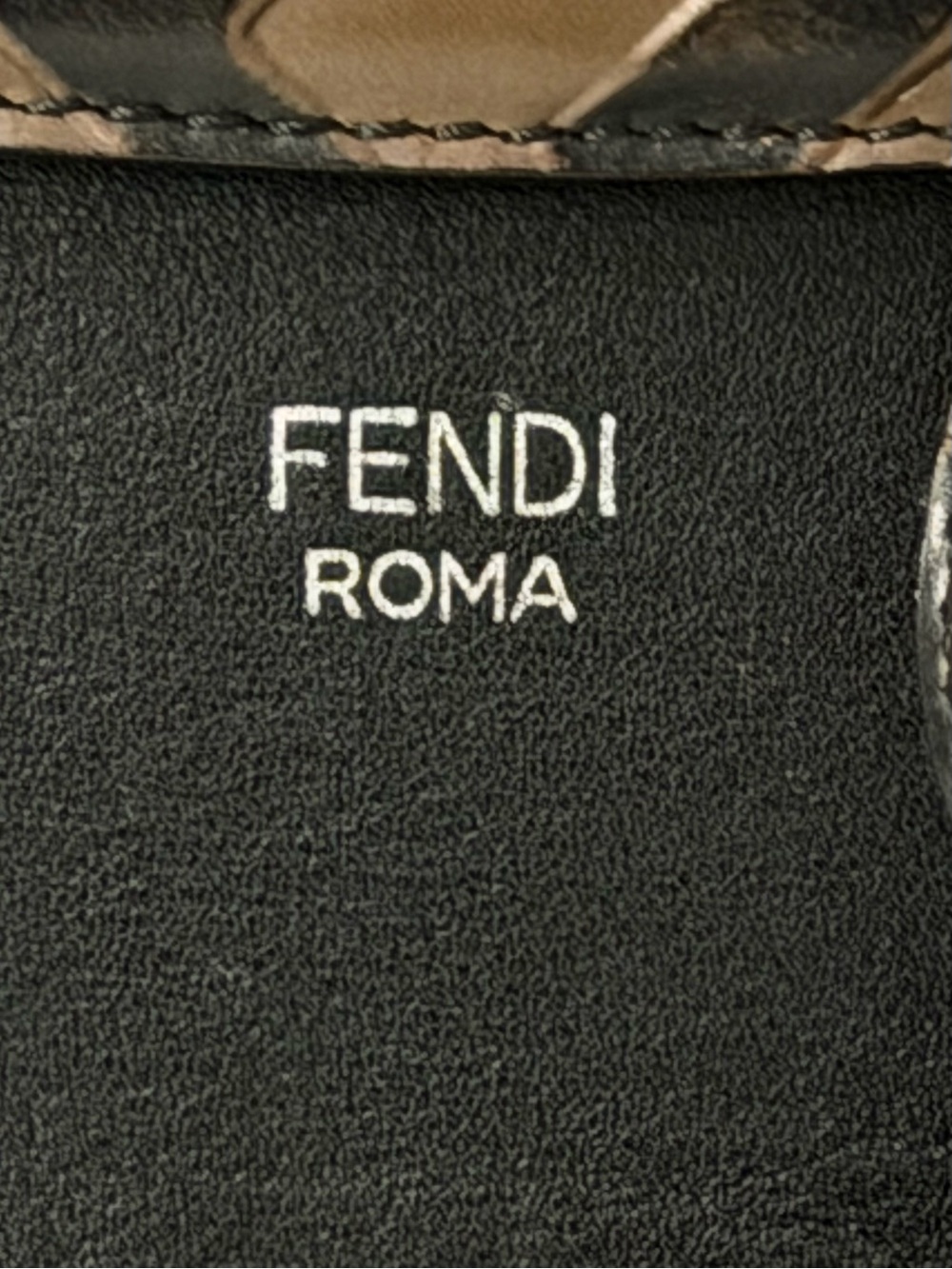 Fendi Black Leather Crossbody with Brown FF Trim - Picture 8 of 15